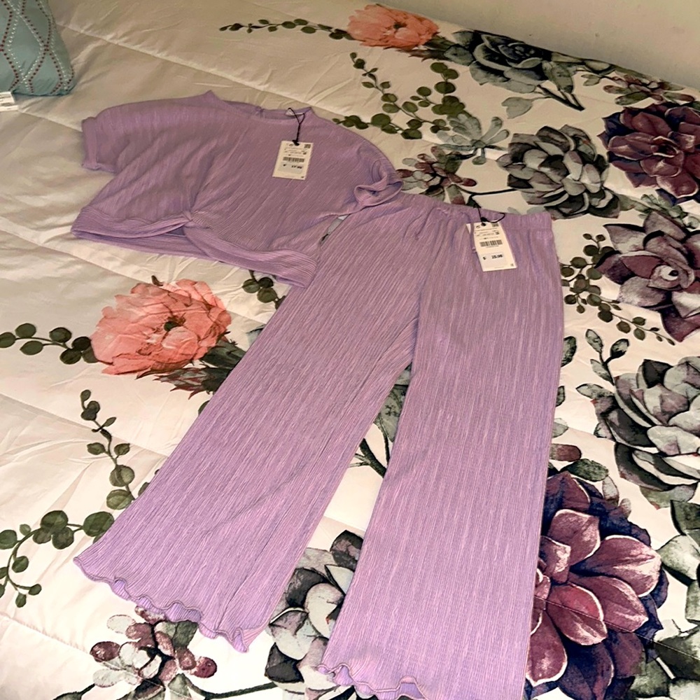 Zara separate set lilac kids
